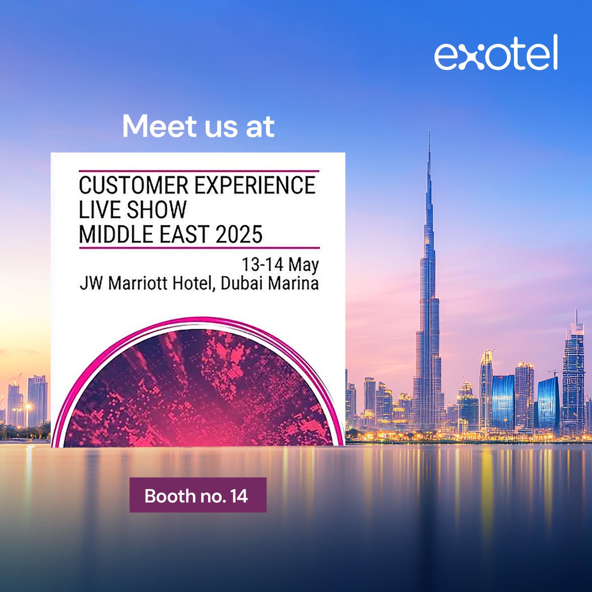Hello, Dubai!

We’re thrilled to be back in the city of innovation for the Customer Experience Live 2025.

From AI-powered customer journeys to delightful customer experiences, we’re showcasing how the future of CX is being reimagined - and we’d love to show you how.

📍 Visit us