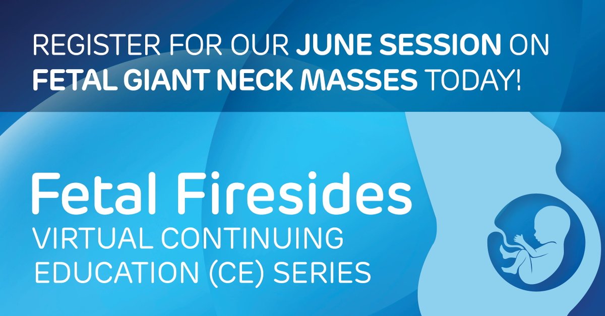 CHOP Fetal Center (@chopfetalcenter) on Twitter photo Join us on June 11 for our next Fetal Firesides Virtual CE Lecture Series. Hear from Dr. Shelly Soni, a maternal-fetal medicine specialist, and Dr. Edward Oliver, a radiologist, as they discuss fetal giant neck masses and the EXIT procedure. Register: ms.spr.ly/6019Snwnd. Join us on June 11 for our next Fetal Firesides Virtual CE Lecture Series. Hear from Dr. Shelly Soni, a maternal-fetal medicine specialist, and Dr. Edward Oliver, a radiologist, as they discuss fetal giant neck masses and the EXIT procedure. Register: ms.spr.ly/6019Snwnd.