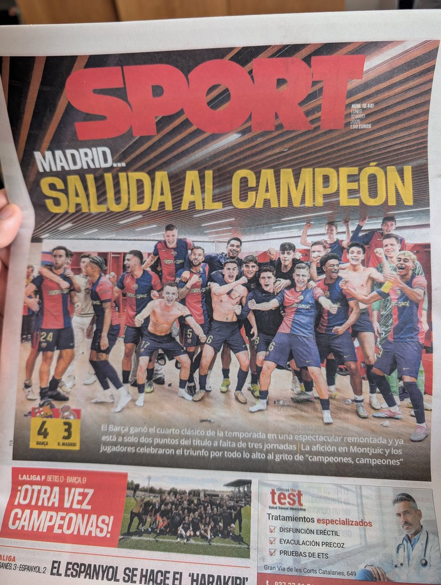 fcb1899_fan's tweet image. Bon dia culers
Madrid cabrón saluda al campeón 
#BarcaRealMadrid #BarcelonaRealMadrid #FCBarcelona
