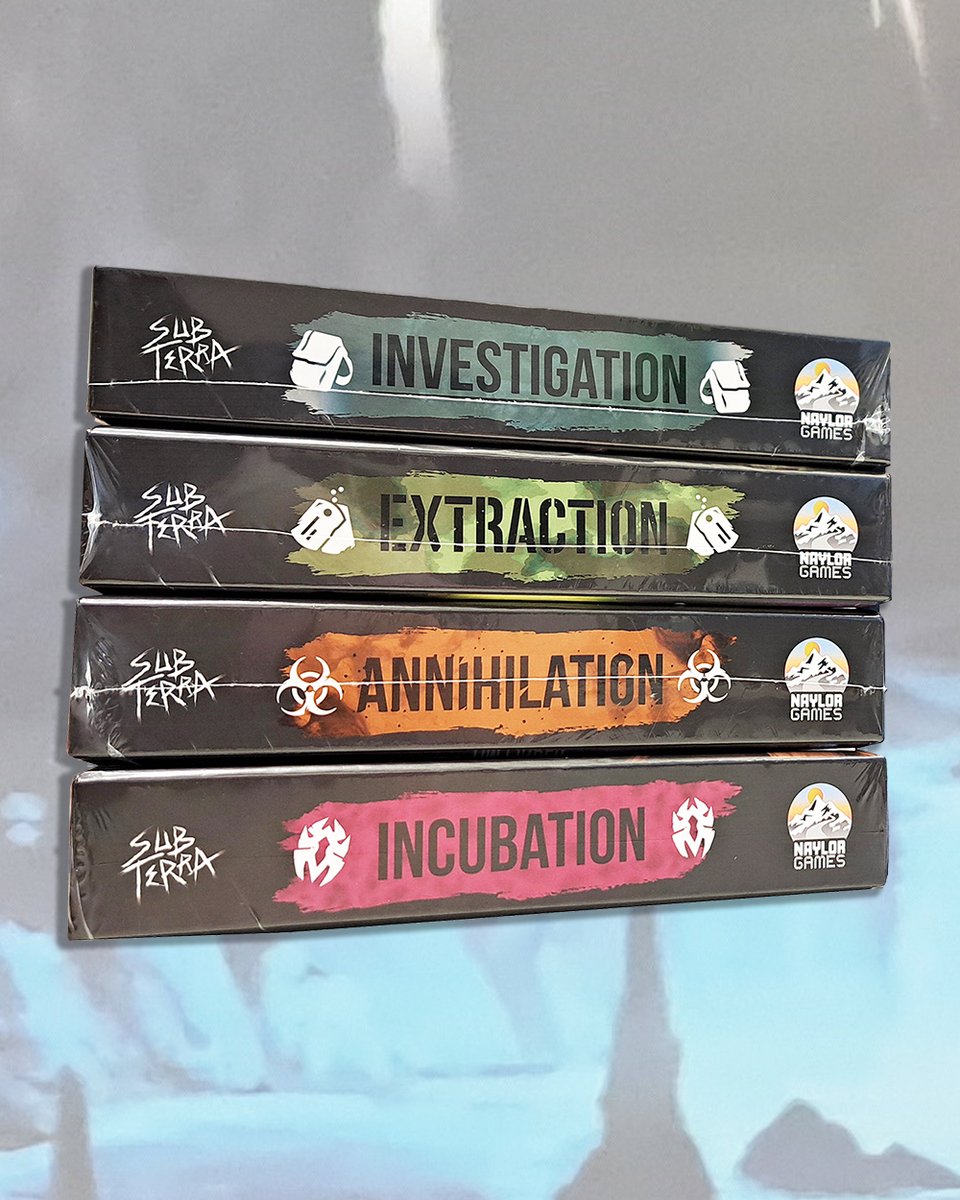 PlayNaylorGames's tweet image. Sub Terra is a cooperative game of survival, explore dark tunnels, face deadly hazards, and use unique character abilities to find a way out—before your lights die or something finds you first…

Fresh prints coming to Naylor Games really, really soon.