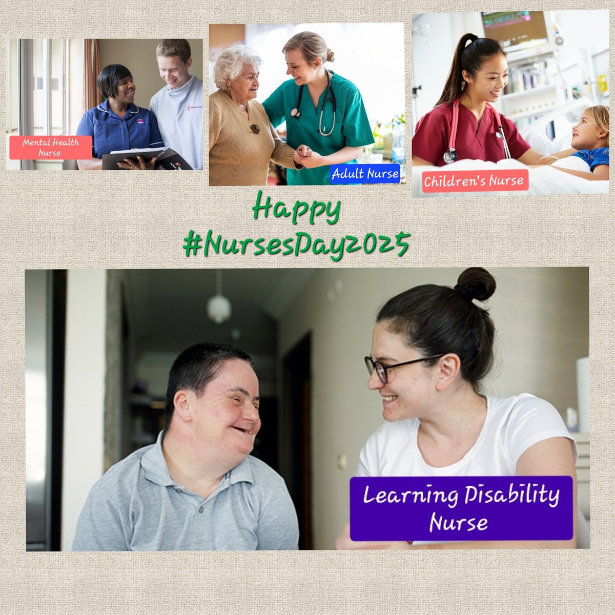 CoatesMarta's tweet image. A very happy International #NursesDay2025 to all my #nursing colleagues. May I take this opportunity to highlight that nursing consists of 4 branches, with,of course, #LearningDisability Nursing being closest to my 💜 Anyone interested in this amazing profession, go for it! 💪