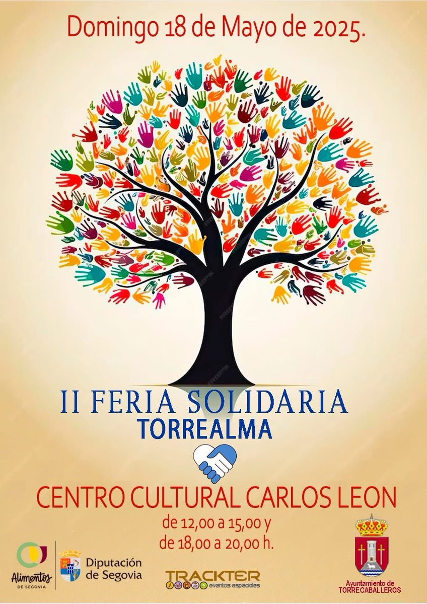 Este domingo 18 de mayo estaremos presentes en la II Feria Solidaria Torrealma,🤝 Una jornada para compartir, colaborar y visibilizar el trabajo de entidades sociales como la nuestra. 
💙¡Os esperamos para vivir un día lleno de color y solidaridad!
#AytoTorrecaballeros #TEA