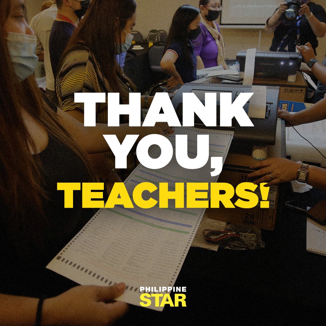SALUDO KAMI SA INYO, TEACHERS! 👩🏻‍🏫 👨🏻‍🏫

Aside from educating the future generation, we thank our teachers for stepping up and facilitating the 2025 national and local midterm elections. #BilangPilipino2025 #Election2025