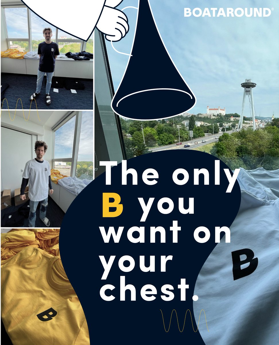 👕 The only B you want on your chest.
Our new team T-shirts just dropped — clean, comfy, and proudly stamped with the B for Boataround.
Minimal design. Maximum crew energy.
From office meetings to onboard shoots — we’re ready to rep the brand anywhere.