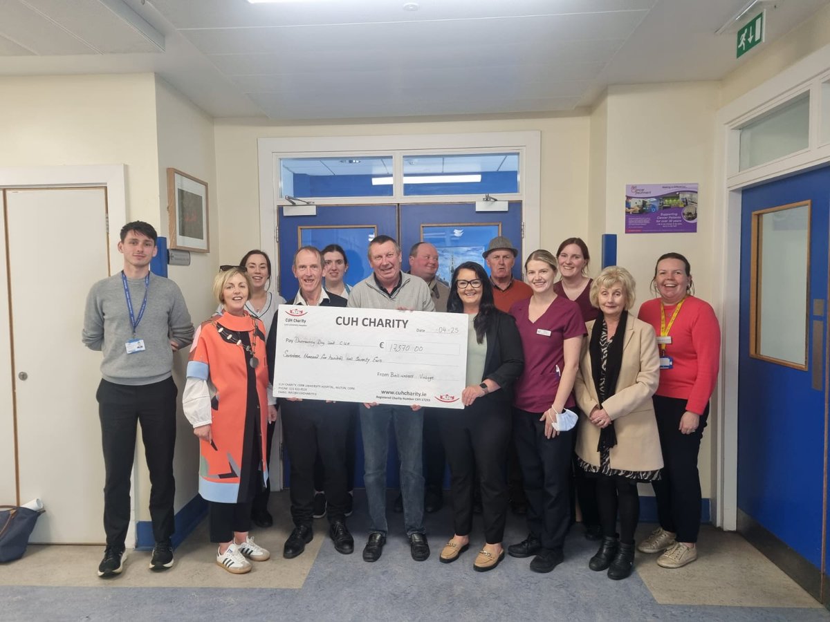 CUHCharity's tweet image. The wonderful members of Ballinagree Vintage presented their cheque of €17,570 to the staff of the Dunmanway Day Unit. Showing support for the care that members of their community and loved ones have received from the unit over the years. #ThankYou