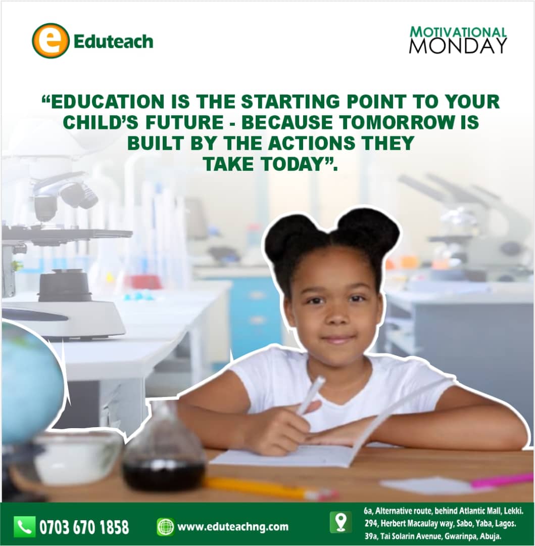 Eduteachng's tweet image. Education is the passport to the future. 

Help your child start strong, stay focused, and build the tomorrow they deserve—today.

Start Strong With Eduteach today!

#EduteachNigeria #ChildSuccess #BackToSchool2025 #EducationIsPower #TutoringThatWorks #NigerianParents
