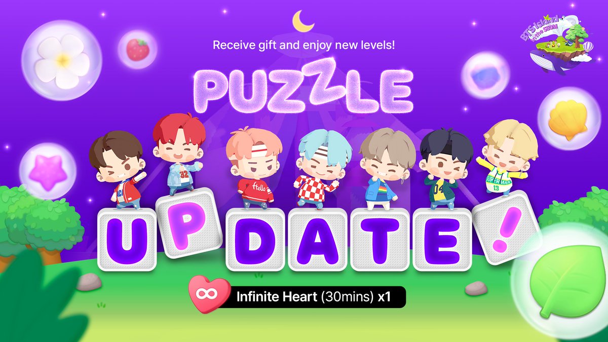 🏝𝐍𝐄𝐖 𝐌𝐈𝐒𝐒𝐈𝐎𝐍＆𝐏𝐔𝐙𝐙𝐋𝐄🌺
             ⁺˳✧𝐔𝐏𝐃𝐀𝐓𝐄.*˚‧

🧩7341 ～ 7380レベルが追加！
 🏜今日のミッション「楽園の島」にep.4の続きを追加！ 

👇その他の情報はこちら
📝hybe.im/vB2TU

#IntheSEOM #BTSIsland #インザソム