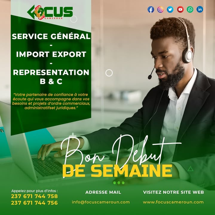 FocusCameroun's tweet photo. 𝗖𝗼𝗺𝗺𝗲𝗻𝗰𝗲𝘇 𝗹𝗮 𝘀𝗲𝗺𝗮𝗶𝗻𝗲 𝗱𝘂 𝗯𝗼𝗻 𝗽𝗶𝗲𝗱 ! 

"𝗟𝗮 𝗺𝗲𝗶𝗹𝗹𝗲𝘂𝗿𝗲 𝗳𝗮𝗰̧𝗼𝗻 𝗱𝗲 𝗽𝗿𝗲́𝘃𝗼𝗶𝗿 𝗹'𝗮𝘃𝗲𝗻𝗶𝗿, 𝗰'𝗲𝘀𝘁 𝗱𝗲 𝗹𝗲 𝗰𝗿𝗲́𝗲𝗿." - Peter Drucker
𝗡𝗼𝘂𝘀 𝘀𝗼𝗺𝗺𝗲𝘀 𝗹𝗮̀ 𝗽𝗼𝘂𝗿 𝘃𝗼𝘂𝘀 𝗮𝗰𝗰𝗼𝗺𝗽𝗮𝗴𝗻𝗲𝗿 !
#focuscameroun https://t.co/XdgGh7dEHR