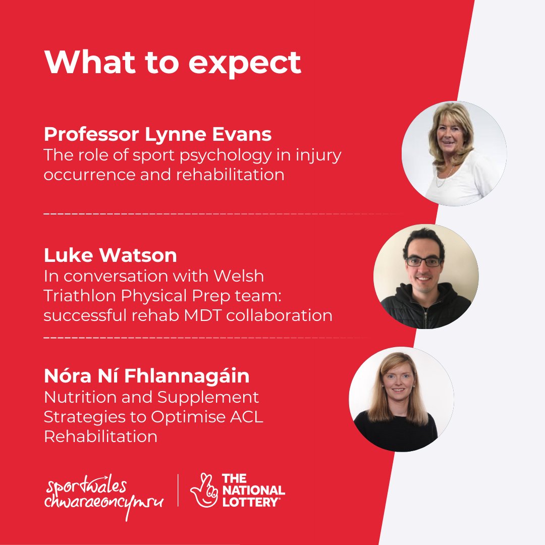 🚨 FREE CPD for sport practitioners in Wales!
📅 Tues 18 June | 12–4pm 
📍 Sport Wales National Centre, Cardiff
Explore injury prevention and rehab from the perspectives of psychology, nutrition, and effective MDT collaboration.
Register (limited spaces): shorturl.at/3F0WR