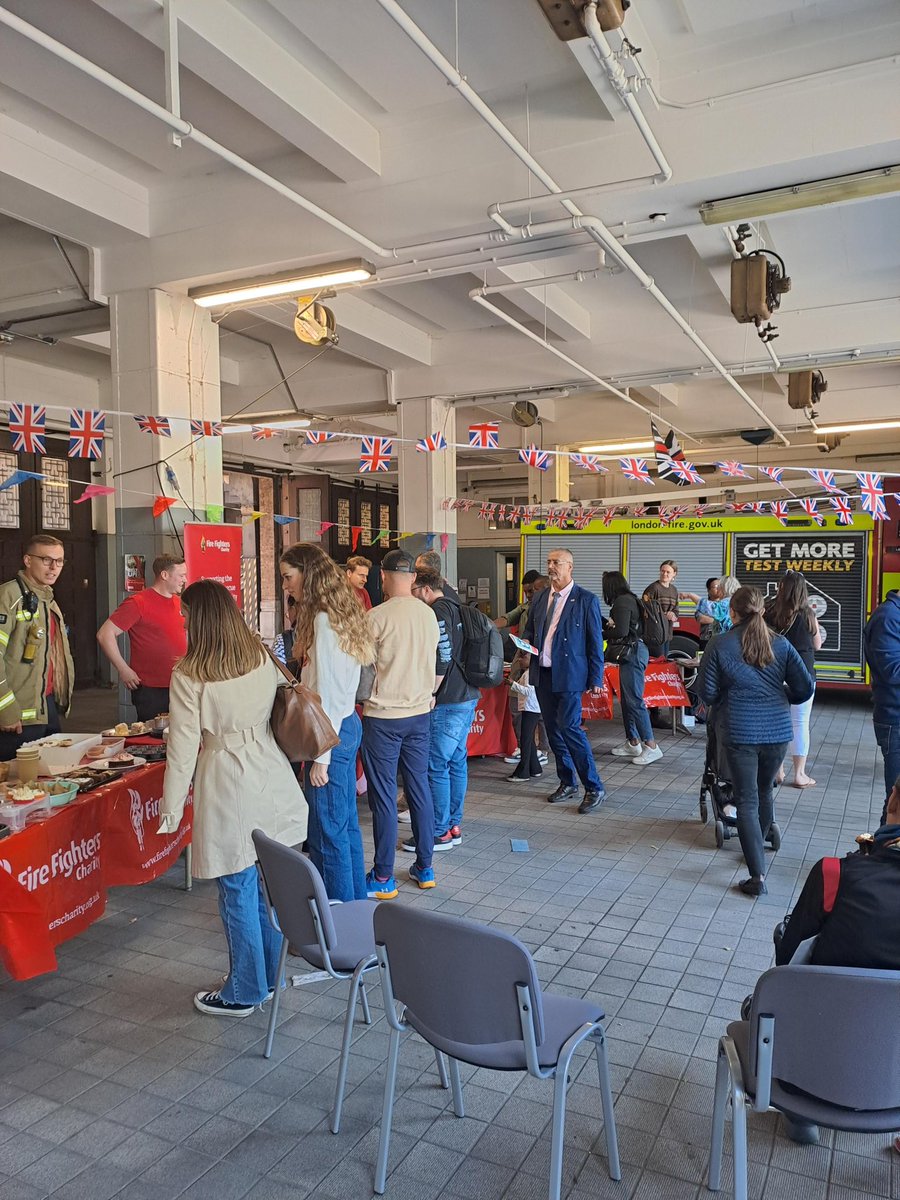 Red watch Lambeth hosted a “Brew with the crew “ on 9th May. 

This saw crews baking cakes to raise money for the Firefighters Charity.  £1500 raised for the charity from sales of cakes &amp; coffee, we had a huge amount of people through the doors which is great to see.