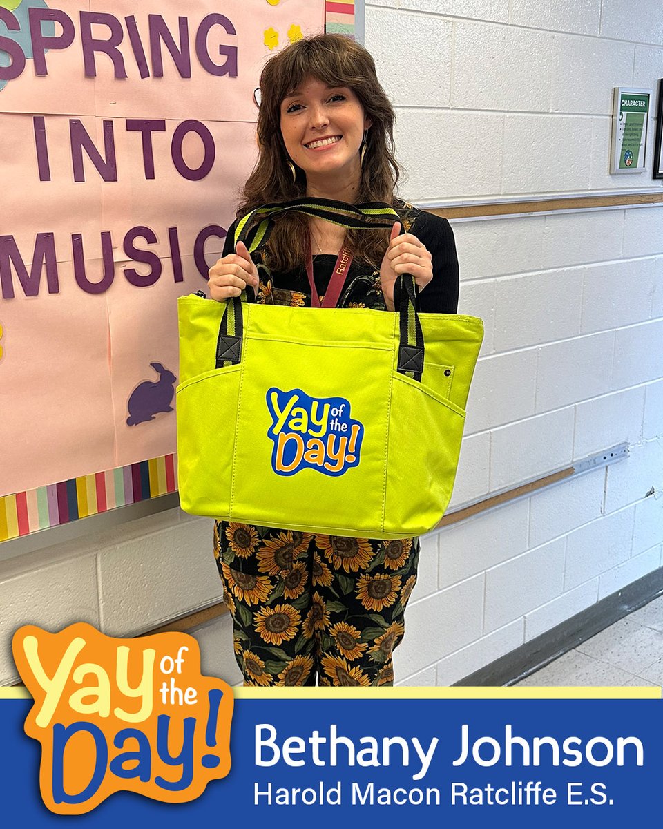 YAY BETHANY JOHNSON! The music teacher at Ratcliffe ES is today's "Yay of the Day" honoree! Superintendent Amy Cashwell honored her recently. 👏

"She truly makes our school a brighter, more joyful place every day!"

• No. 82 in a series. Read more at henricoschools.us/yay-of-the-day.