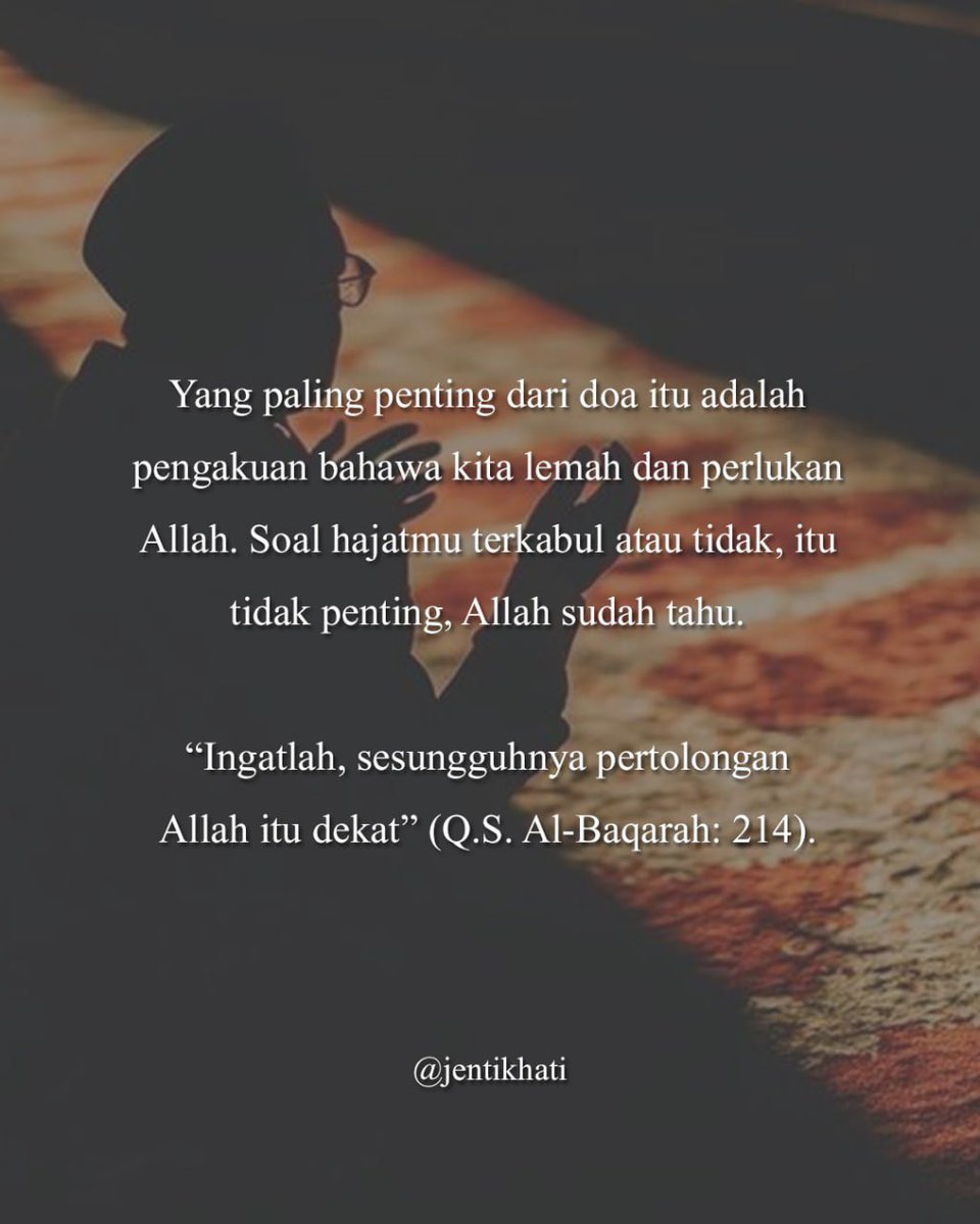 Pegang kata-kata ini :

Doa mampu mengubah segalanya. Maka, seberat apapun masalah yang kau hadapi, serumit apapun hidupmu sekarang, sehancur apapun rasa kau ketika ini ; selagi kau masih tetap melangitkan doamu di dalam sujud solatmu insyaAllah kau akan baik-baik saja.