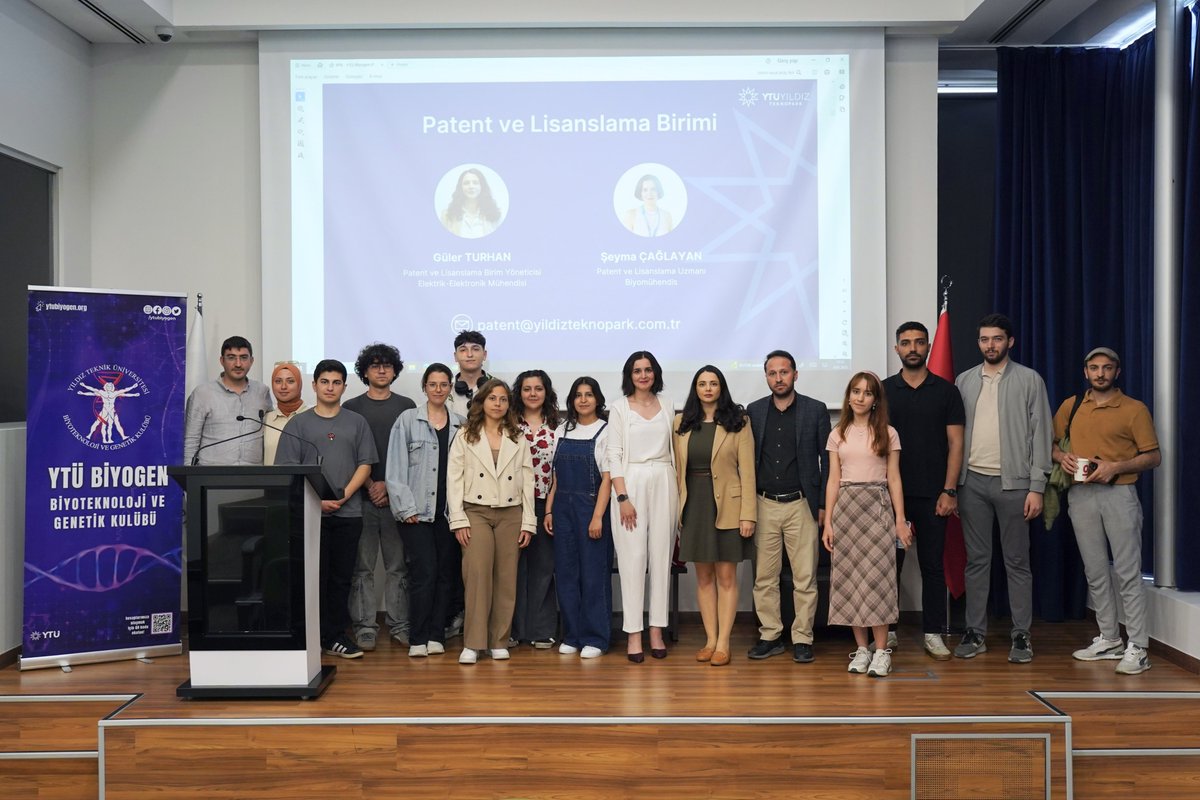 yildiztto's tweet image. YTÜ, YTÜ Yıldız Teknopark TTO ve YTÜ BİYOGEN Öğrenci Kulübü iş birliğiyle düzenlenen Projelerde Patent Stratejisi etkinliğimiz; öğrencilerimiz, akademisyenlerimiz ve Teknopark firmalarımızın temsilcilerinin katılımıyla tamamlandı.

Katılımcılarımız, Fikri ve Sınai Mülkiyet…