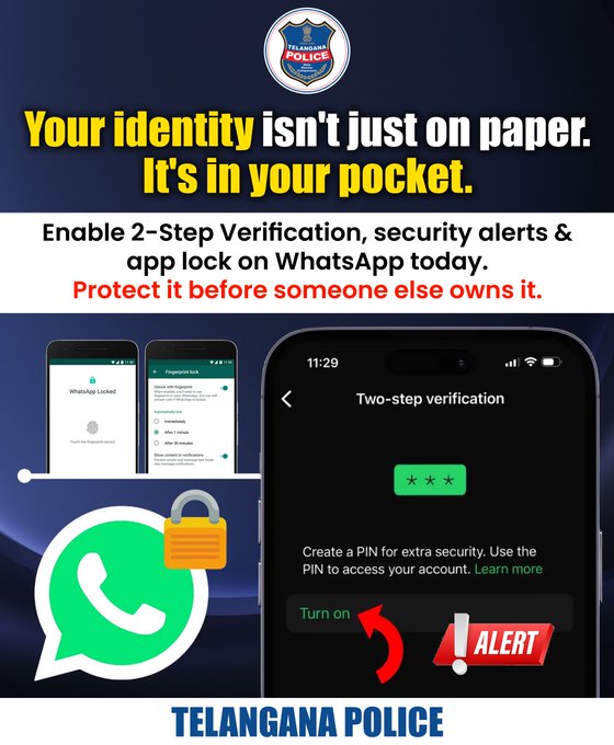 Your Aadhaar can be locked in a file… But your WhatsApp? It’s wide open unless YOU secure it. Protect your digital identity today.