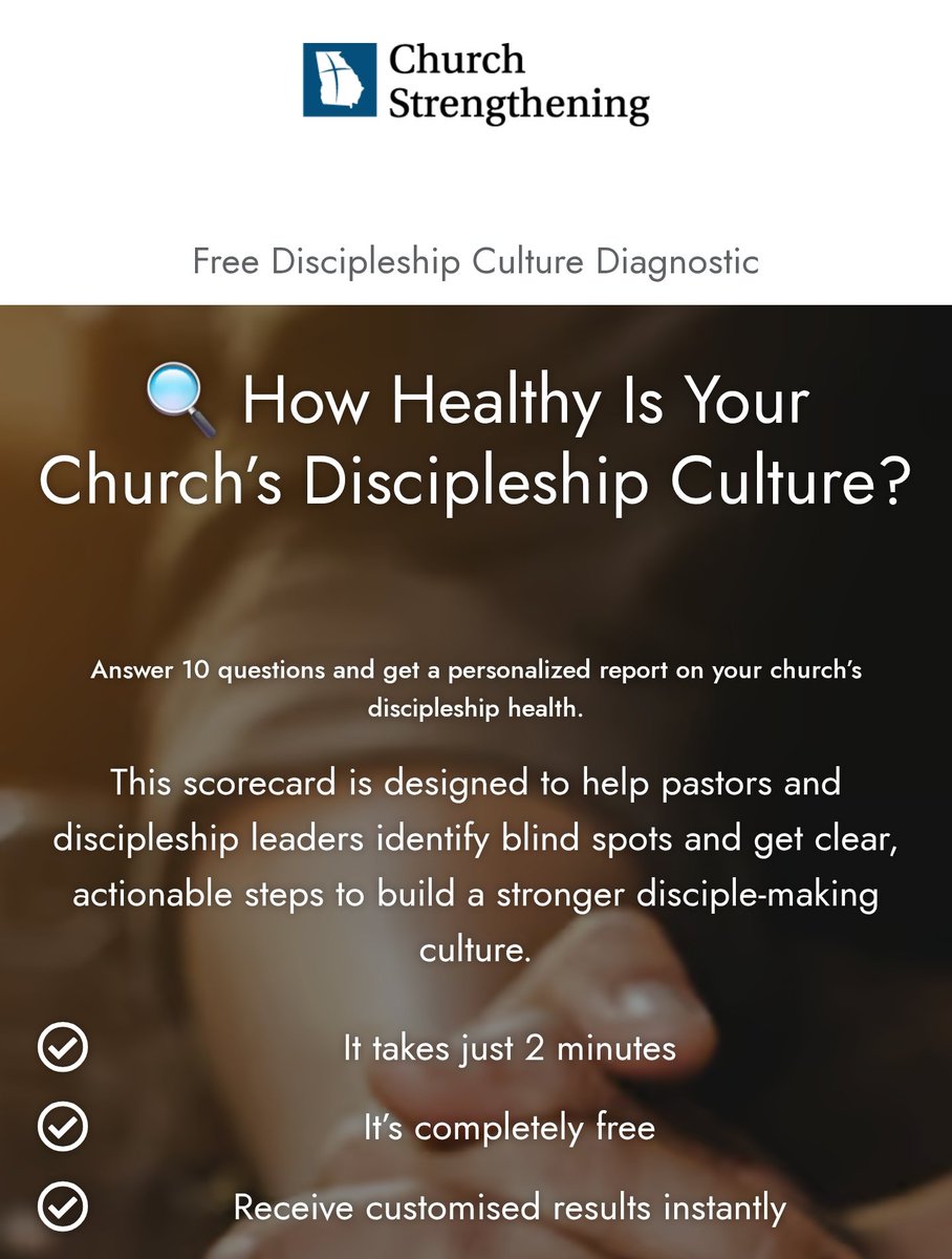 PJ_Dunn's tweet photo. The Great Commission is more than a command, it’s a calling to be a disciple and make disciples.

Consider these ten questions to diagnose the health of your church’s disciple-making efforts. 

10 Questions: https://t.co/icdLSXCbkV https://t.co/rptJfU8BMF