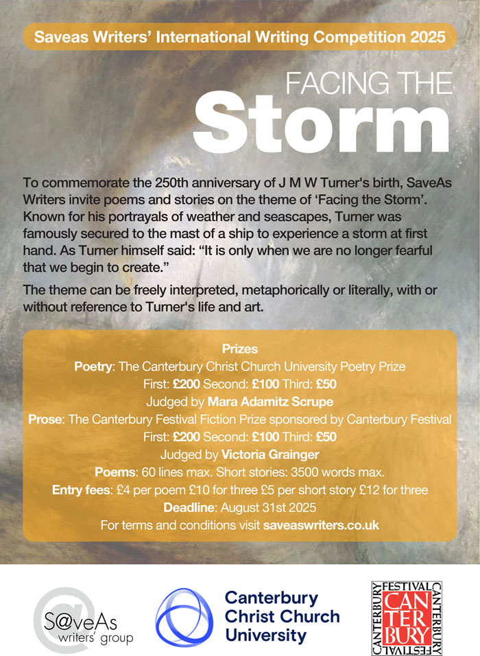 SaveAsWriters's tweet image. It&apos;s BACK we&apos;re glad to announce our 2025 Writing Competition - seeking international talent in #fiction &amp;amp; #poetry celebrating JMW Turner&apos;s elemental #paintings Get creative with a chance to win. bit.ly/4iWY8Ug
#WritingCommunity #painter #WritingCompetition #contest #art