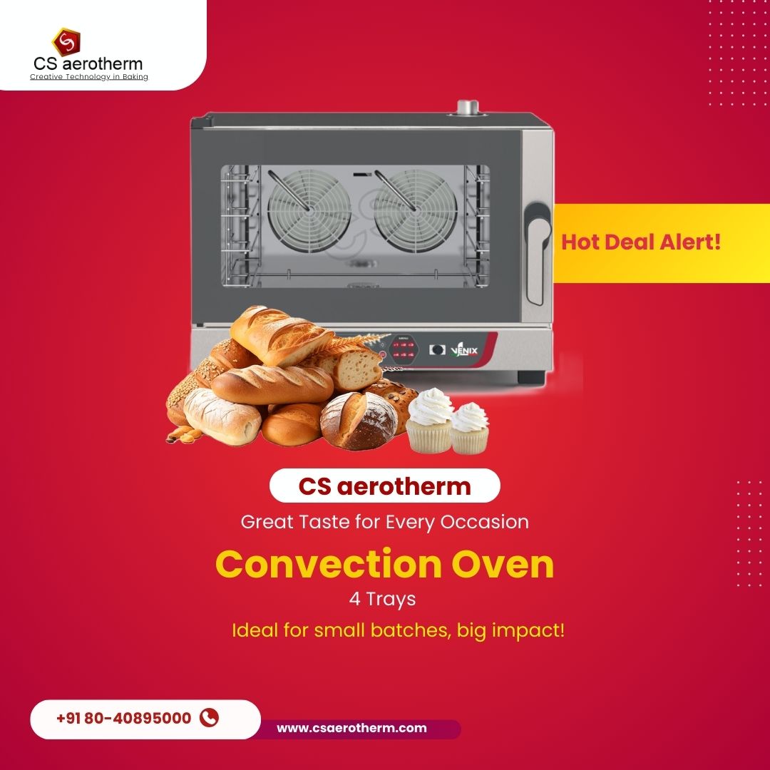 CSAPL1's tweet image. Bake smarter with our 4 Tray Convection Oven – compact, efficient, and perfect for even, golden results every time! 🍞🔥
csaerotherm.com
Tel - +918040895000
#BakerySolutions #CSAerotherm #PrecisionBaking #QualityMatters #BakeWithTheBest #IndustrialOvens
#4TrayOven