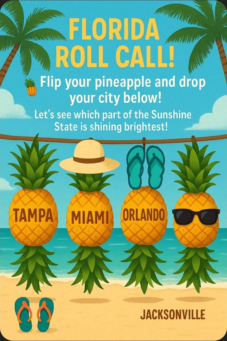 Good morning and happy Monday!

Let’s try something fun and see how far this can reach and then RT!!! Let see if we can make some connections happen for everyone!

#swingers #orlando #miami #tampa #Gainesville #tallahassee #florida #jacksonville