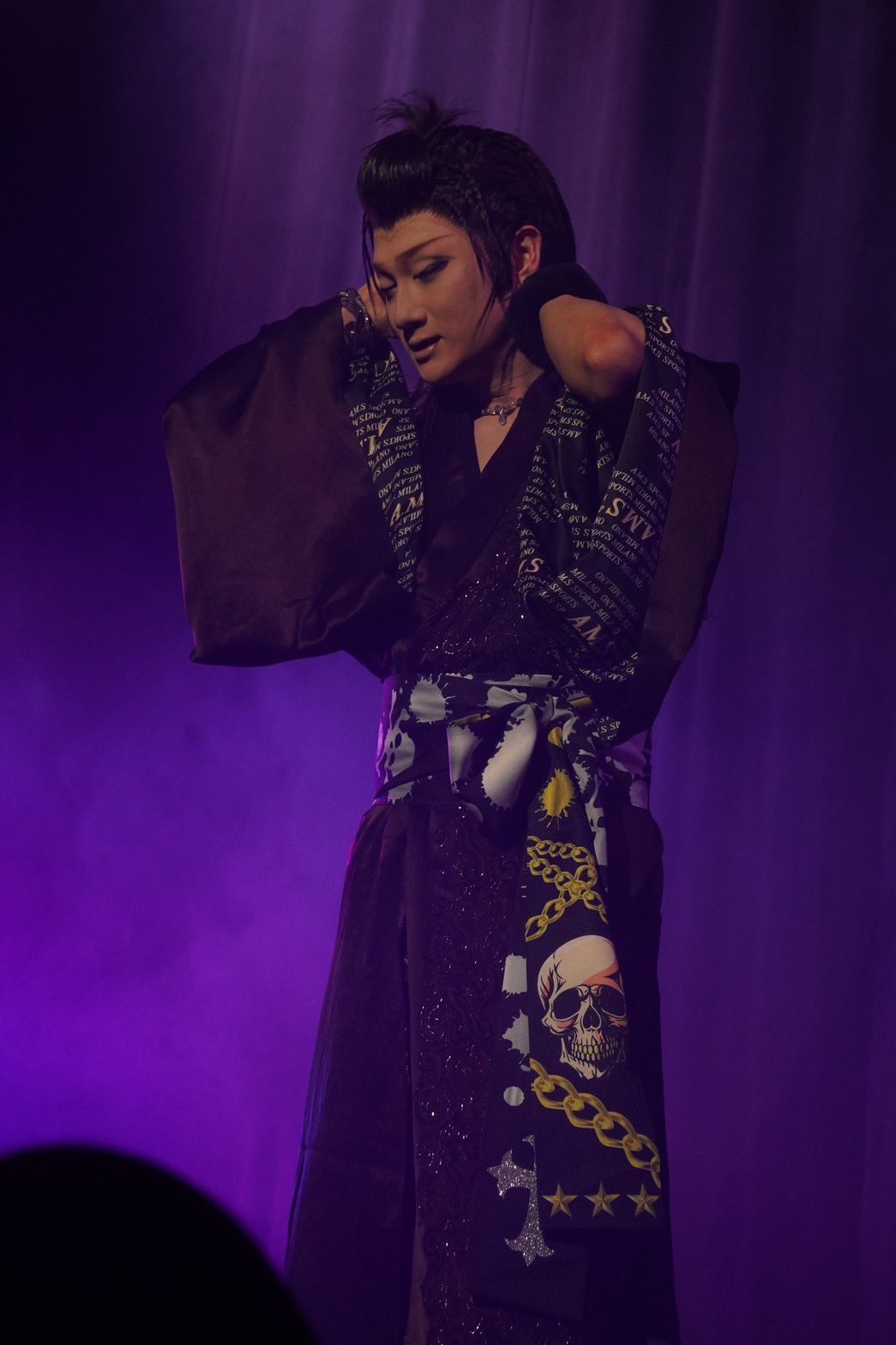 スカルとチェーン着物 大衆演劇 スカルとチェーン着物 大衆演劇