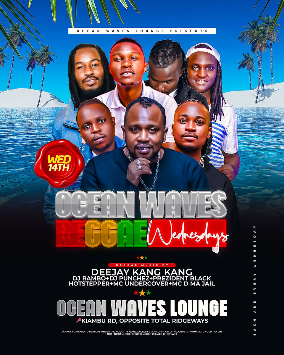 Every Wednesday ni kunomaaa mjeshi @oceanwave_ke reggae night 🌙 👌 <a href="/djkangkang/">DeejayKang Kang</a> @deejay_rambo <a href="/djpunchez/">DJ Punchez</a> <a href="/undercover_254/">Undercover 254</a> <a href="/djstorm/">DJ Storm</a> @mcee_hotsteppa let's do this boom