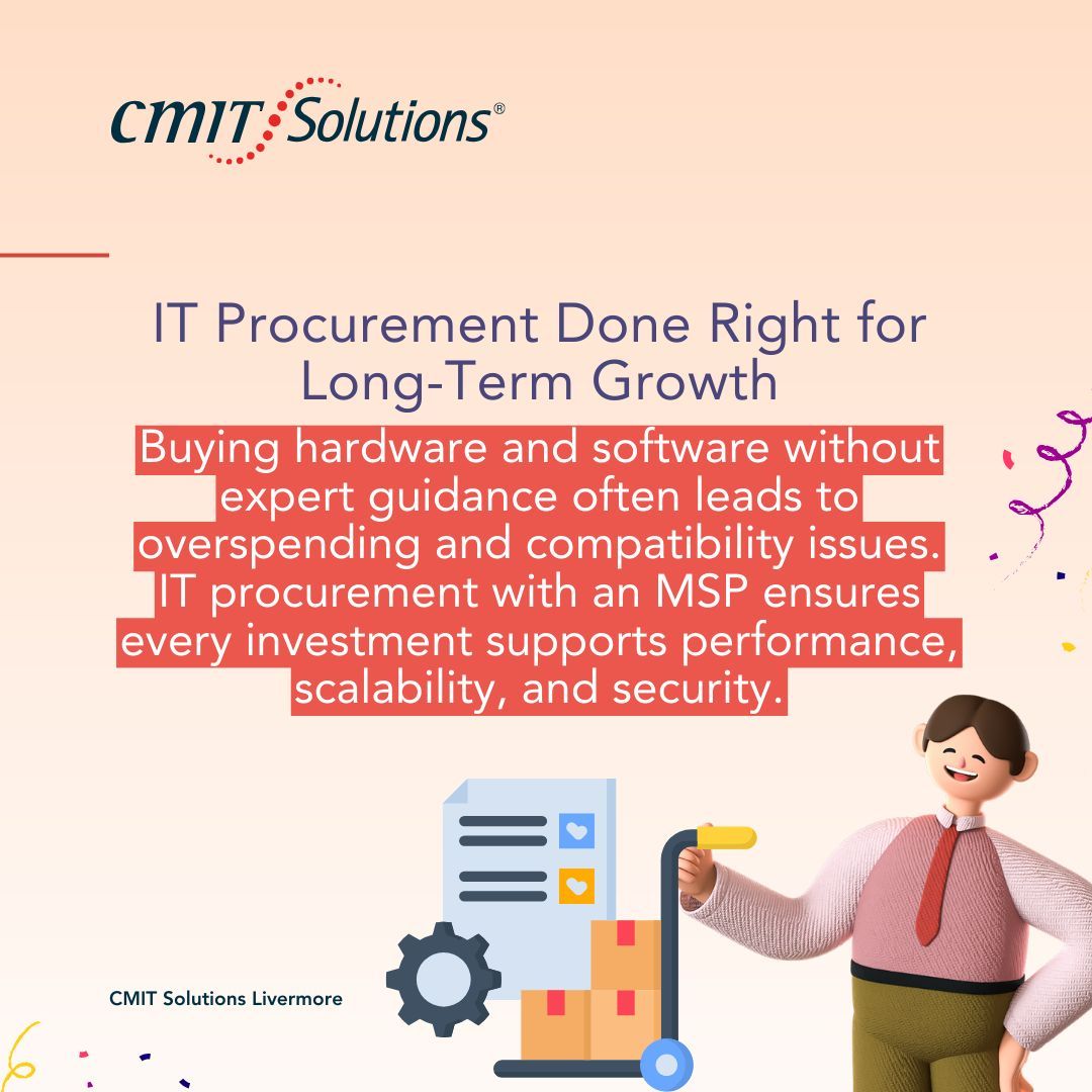 CMITLivermore's tweet photo. Tech investments should align with your goals. CMIT Solutions of Livermore guides smart IT procurement that scales with your business. https://t.co/fpEuyDYBLG (925) 709-5760. #SmartITProcurement #StrategicTechBuying #LivermoreMSPSupport #GrowthFocusedIT #ProcurementWithPurpose https://t.co/1YbkMgNwvP
