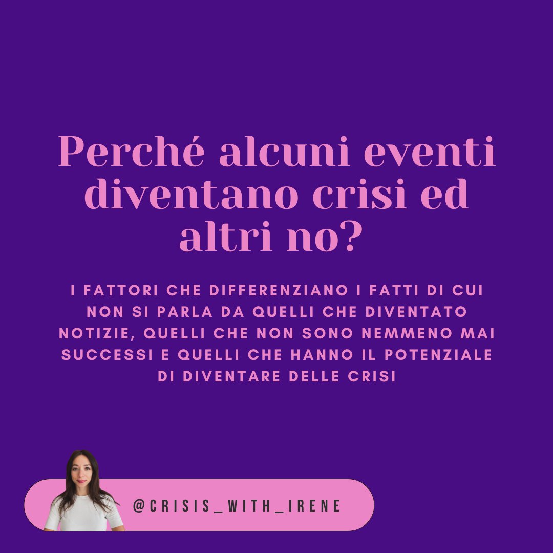 Perché alcuni eventi diventano crisi ed altri no?
Ho provato a rispondere a questa domanda in un articolo che potete trovare a questo link
🔗 lc.cx/JYOucR

#ReputationManagement #CrisisManagement #ComunicazioneDiCrisi #Complessità #Previsione #Crisi