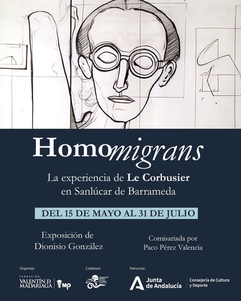 El jueves a las 19h, inauguramos nueva exposición "Homo Migrans, la experiencia de Le Corbusier en Sanlúcar de Barrameda" de Dionisio González y comisariada por Paco Pérez Valencia.
Os esperamos a todos ya que estamos seguros que no dejará indiferente a nadie.
#artecontemporaneo