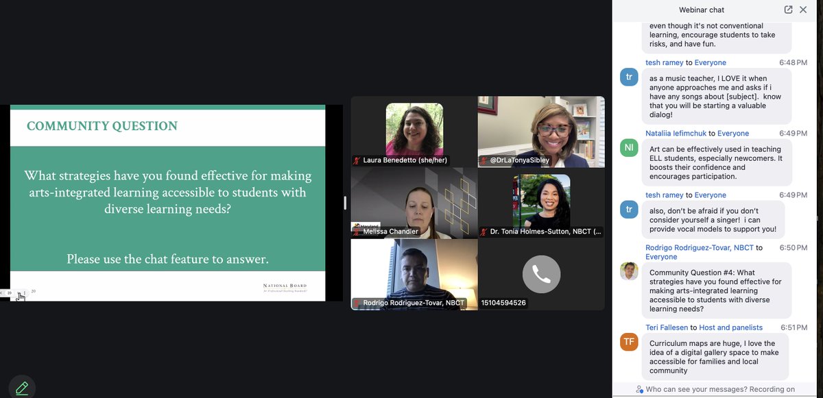 What makes the #NBCTstrong community so special? ALL educators are welcomed, celebrated, and valued for the powerful ways we’re transforming learning through arts integration! 🎨 Missed the <a href="/NBPTS/">National Board</a> webinar? Watch the replay + drop your go-to strategies! nbpts.org/support/webina…