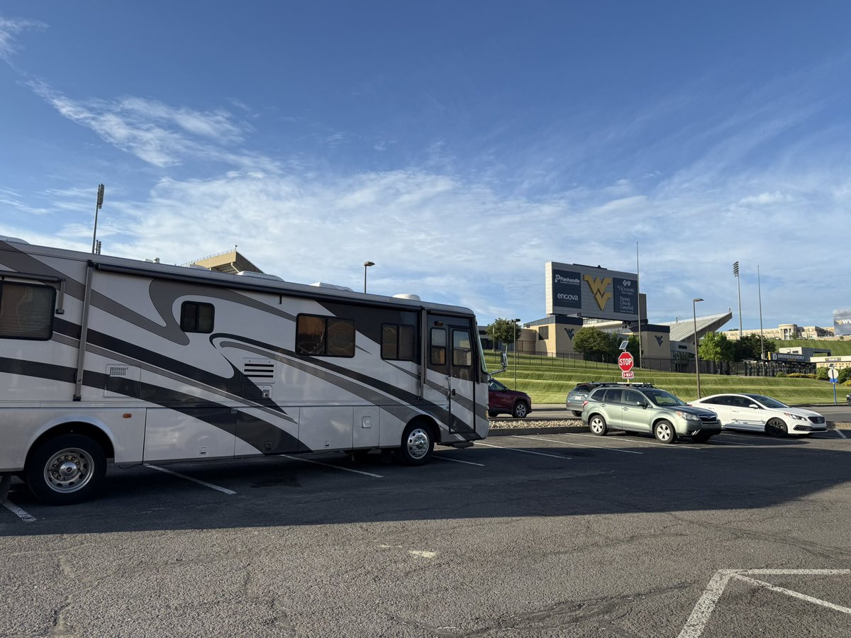 You gotta have a hard edge to be in the blue lot to tailgate three months before the first game