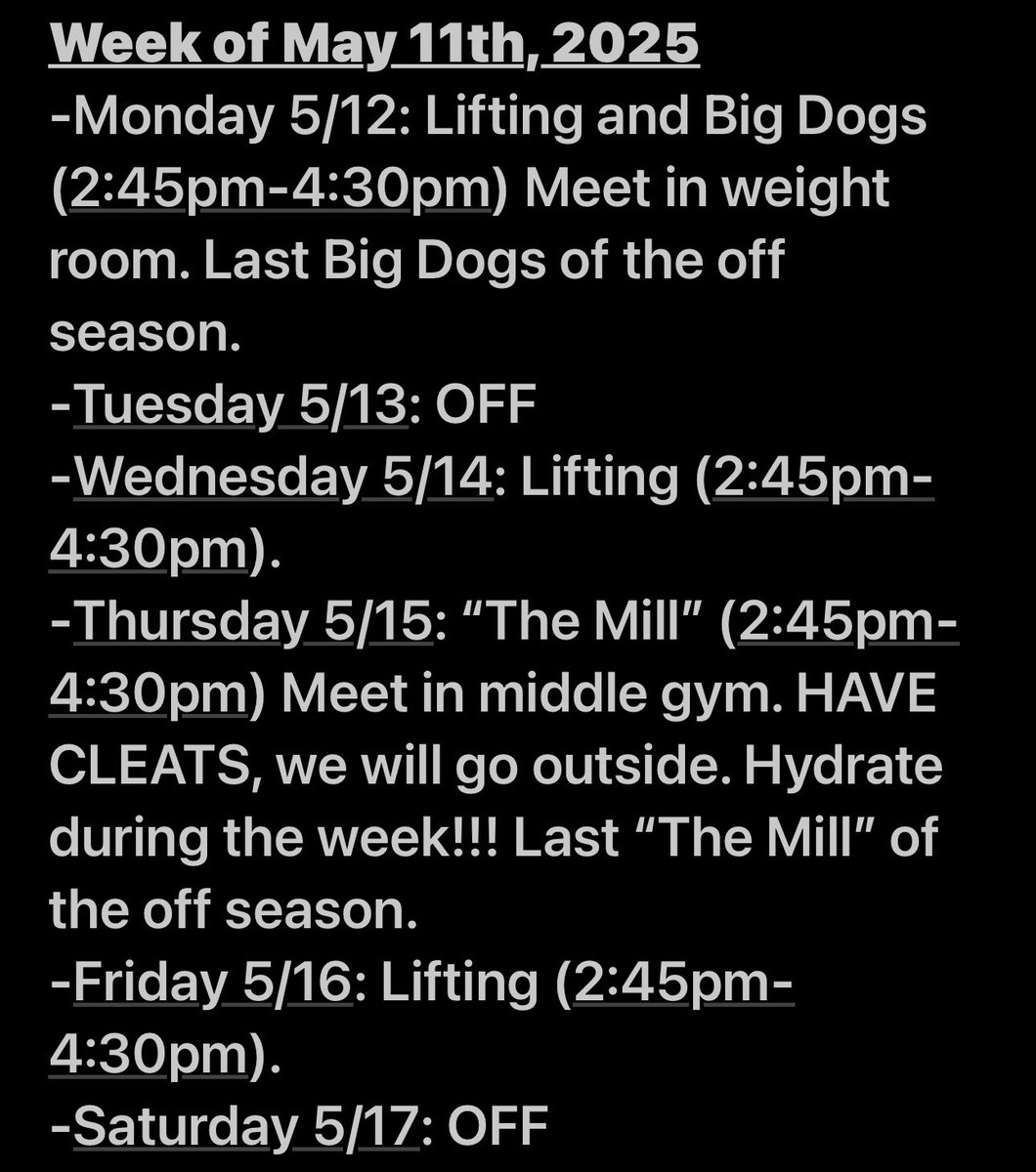 Adam Kolowski (@coachkolowski) on Twitter photo Strength & conditioning schedule for the week of 5/11/25. Live calendar linked. ā¬ļøā¬ļøā¬ļø<a href="/BataviaFootball/">Batavia Football</a> <a href="/BATTLINDOGD/">MATT HOLM</a> <a href="/FB_Coach_C/">Coach Colamatteo</a> <a href="/CoachAnderson14/">Sean Anderson</a> <a href="/BataviaTrack/">Batavia Boys Track</a> #TheyNotLikeUs #12family34team docs.google.com/spreadsheets/d⦠Strength & conditioning schedule for the week of 5/11/25. Live calendar linked. ā¬ļøā¬ļøā¬ļø<a href="/BataviaFootball/">Batavia Football</a> <a href="/BATTLINDOGD/">MATT HOLM</a> <a href="/FB_Coach_C/">Coach Colamatteo</a> <a href="/CoachAnderson14/">Sean Anderson</a> <a href="/BataviaTrack/">Batavia Boys Track</a> #TheyNotLikeUs #12family34team docs.google.com/spreadsheets/dā¦