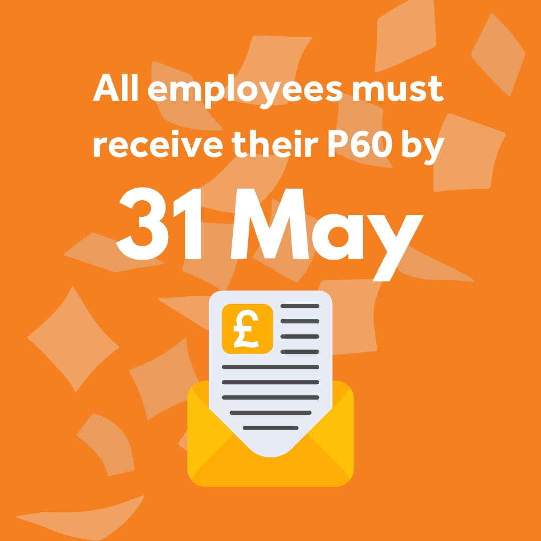 GlazersLondon's tweet image. Reminder for 31 May 🔔

P60s must be given to all employees.

If you need payroll assistance, contact us.

#P60 #Payroll