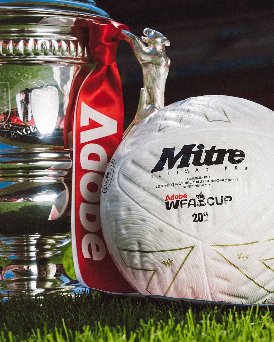 MitreSports's tweet image. Introducing the official match ball for 2025 @AdobeWFACup Final.
Drawing inspiration from the 1971 Mitre Challenge Trophy ball, the first-ever Women’s FA Cup Final - a tribute to Mitre’s long-standing legacy in supporting the women’s game. #DifferentLeague