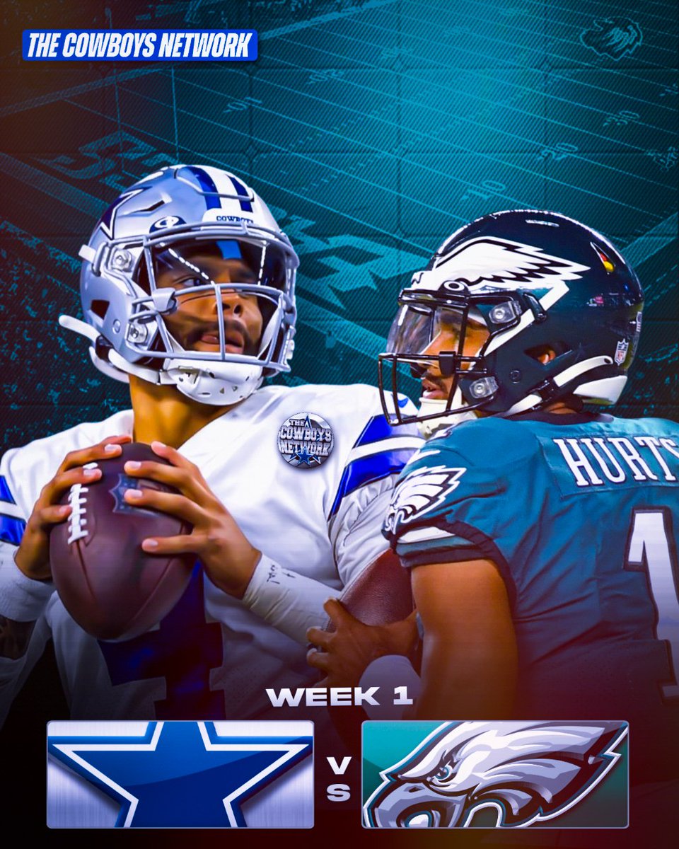 Dallas Cowboys to start off the 2025 season vs the Super Bowl Champs in Philadelphia week 1 #DallasCowboys