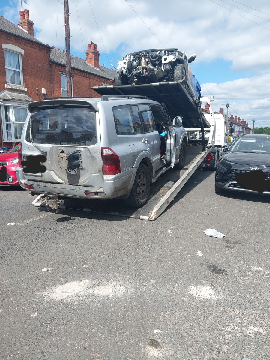 Untaxed vehicle recovered from Winnie Road, Selly Oak.