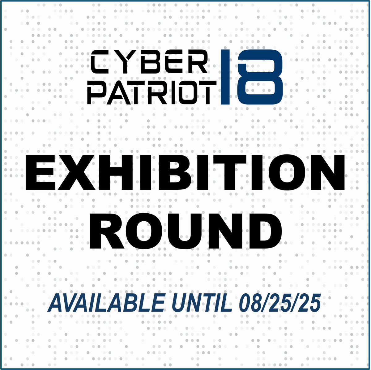 Let the fun begin! Register your team now for CyberPatriot 18 and gain access to the Exhibition Round. Payment and competitor registration are not required to participate in the exhibition round- so sign up today risk-free!

Visit uscyberpatriot.org/competition/Co… to register a team.