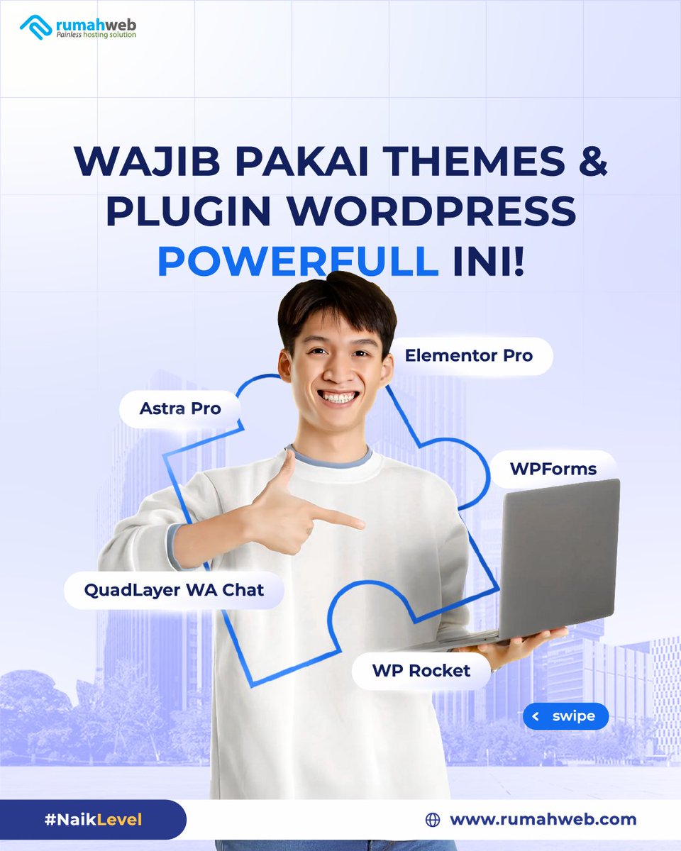 rumahwebtweet's tweet image. 🚀 Mau bikin website keren, ngebut, dan siap pakai tanpa ribet? Yuk #NaikLevel bareng Rumahweb!

#WordPressIndonesia #PluginWordPress #TipsWebsite