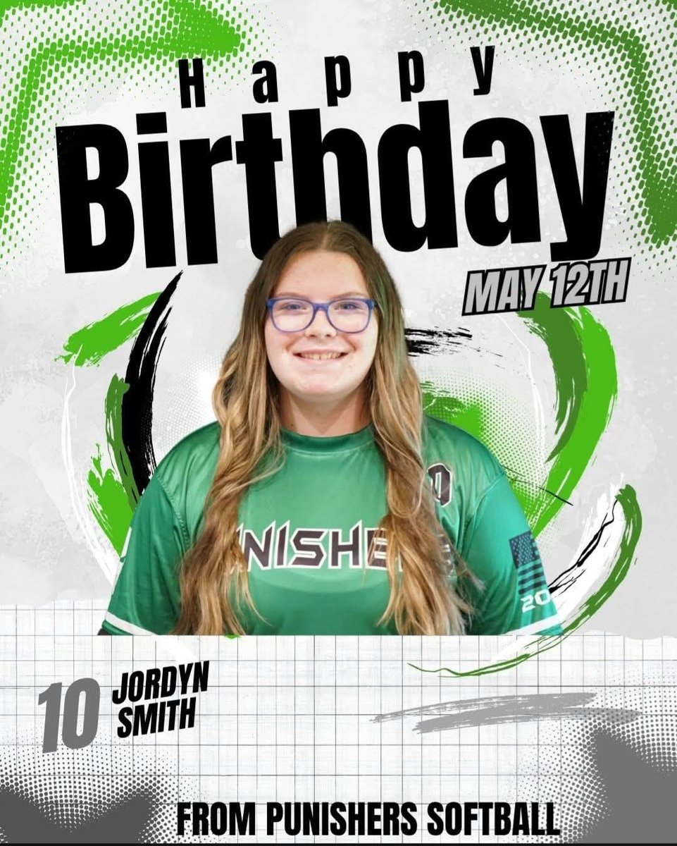 Happy Birthday to Jordyn Smith from our Arkansas 18u team!

#punisherssoftball
#punishersbirthday