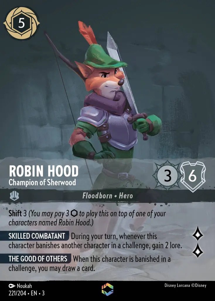 ディズニー ロルカナ 193/204・EN・2 Robin Hood - Capable