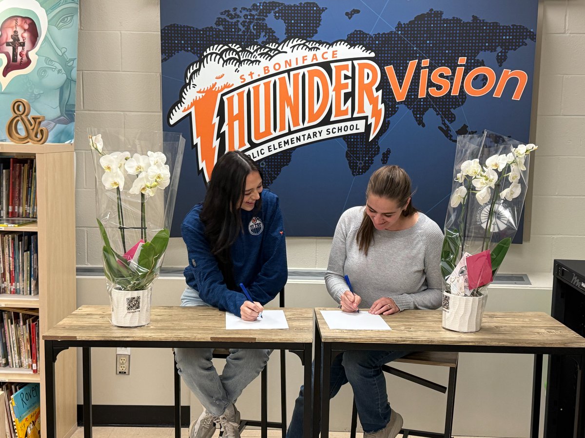 St. Boniface was able to extend the upcoming Free Agents Michelina Semeniuk and Tyra MacDonald for another year.  These two teachers received their Continuous Contracts and the school, students and community could not ask for better people!  Congratulations.
