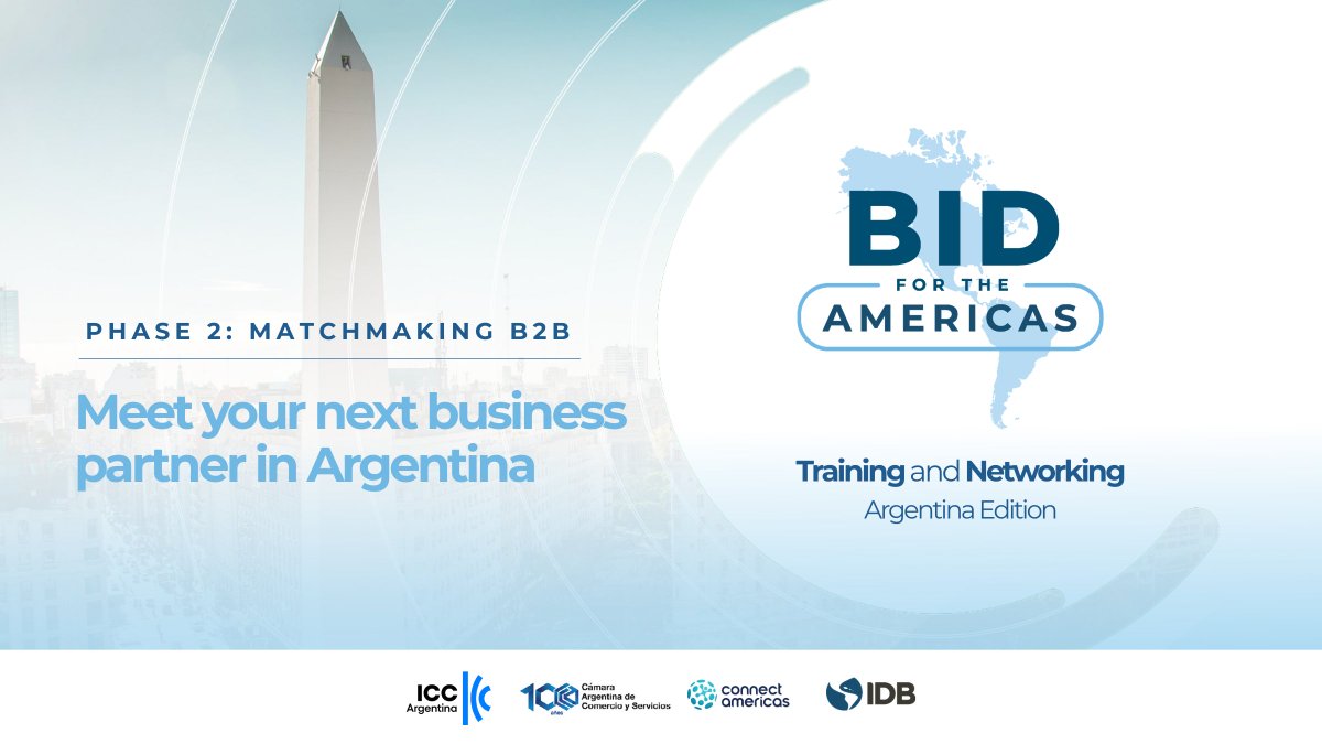 connectamericas's tweet image. 🌐 On May 20–21, we invite you to join our free virtual B2B #matchmaking meetings where you will have the opportunity to connect directly with verified Argentinian companies across sectors like food & beverages, industrial goods, digital services, energy, and logistics.
🤝…