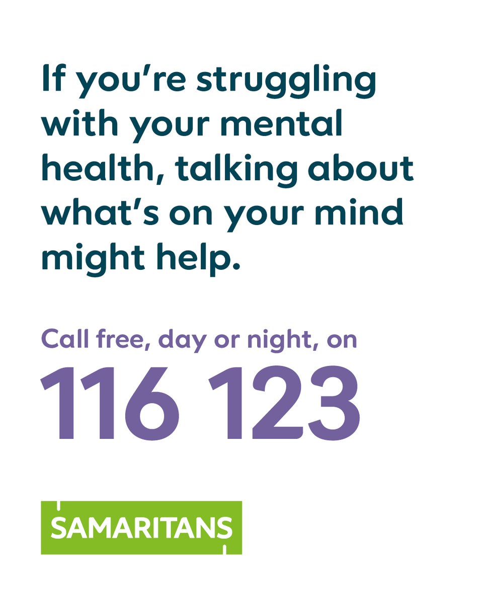 Samaritans Scotland (@samaritansscot) on Twitter photo It's #MentalHealthAwarenessWeek and we understand that when we face struggles with our mental health, it can make us feel lonely and isolated.
This week, we want to remind everybody that you are not alone 💚 You can call us for free on 116 123 or email us at jo@samaritans.org. It's #MentalHealthAwarenessWeek and we understand that when we face struggles with our mental health, it can make us feel lonely and isolated.
This week, we want to remind everybody that you are not alone 💚 You can call us for free on 116 123 or email us at jo@samaritans.org.