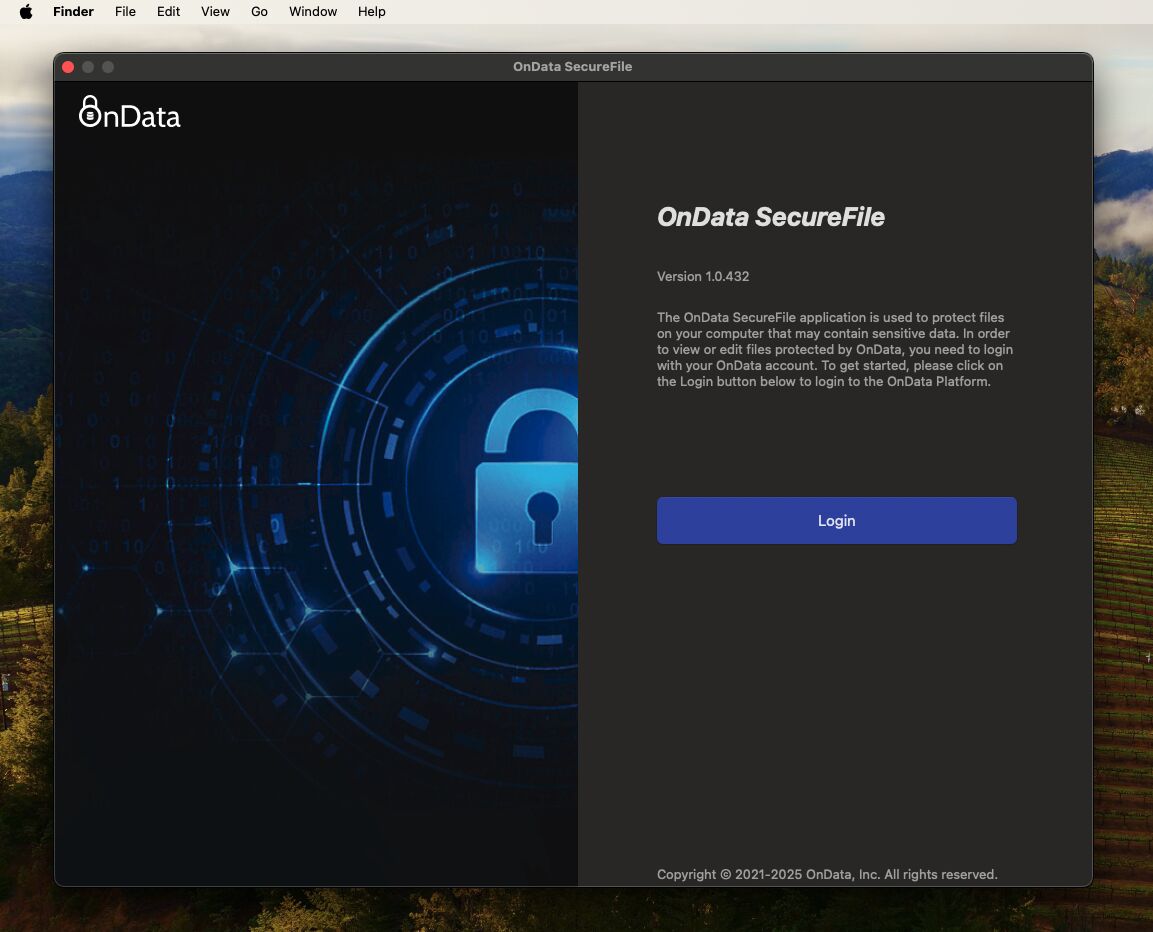 We are pleased to announce that our SecureFile product now supports your Apple Mac users. Leveraging our patent-pending technology, OnData SecureFile can automatically discover your sensitive documents and files and protect them at all times.