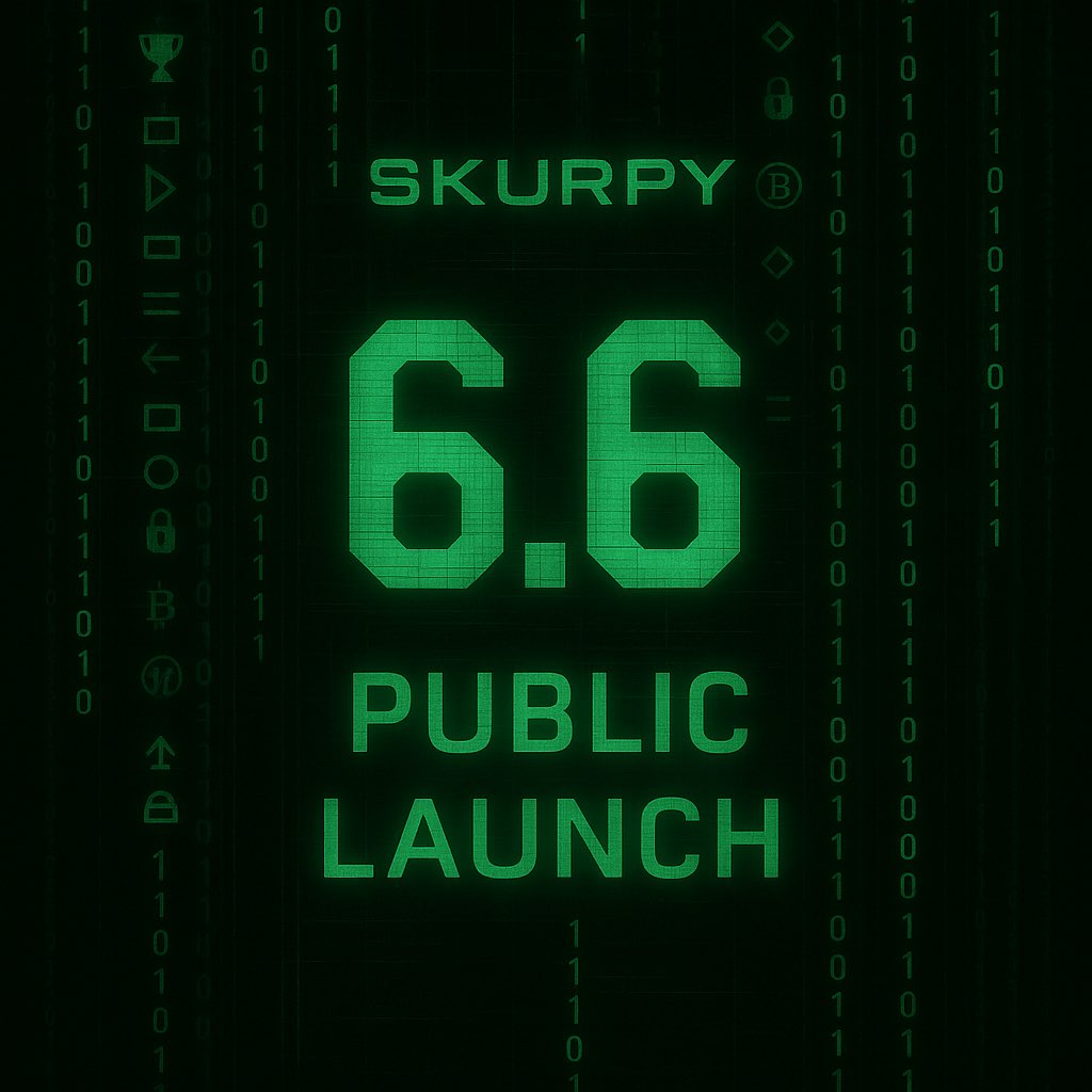 Skurpy officially launches to everyone on June 6th, 2025.

A social media platform and NFT marketplace — combined into one.

Earn points by creating, collecting, mining, and inviting.

Already on Skurpy? Drop your profile link in the replies.

Need an invite? Comment below and
