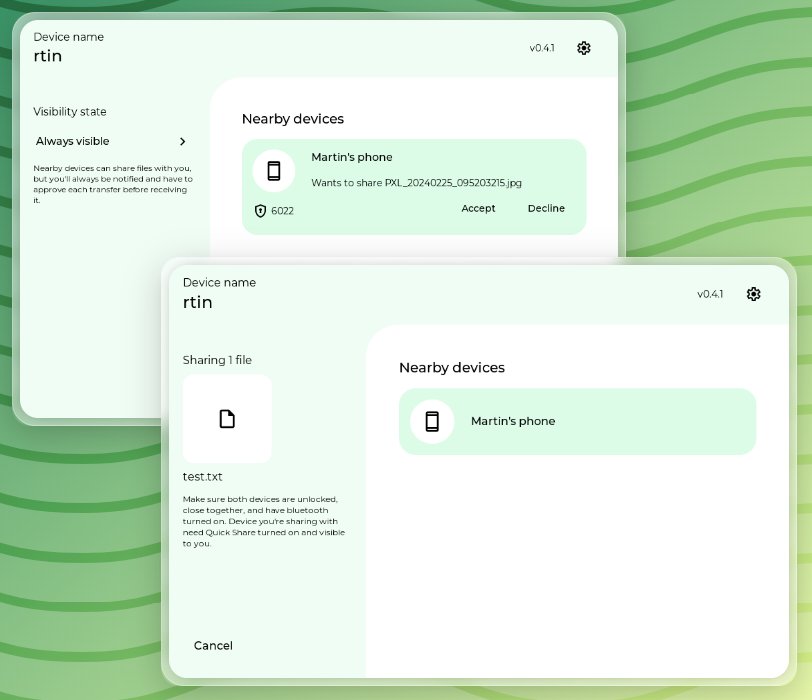 Rquickshare 是用 Rust 寫的開源工具，可以讓 macOS/Linux 使用者透過 Android QuickShare 快速傳送檔案，就像 AirDrop 一樣（？
github.com/Martichou/rqui…