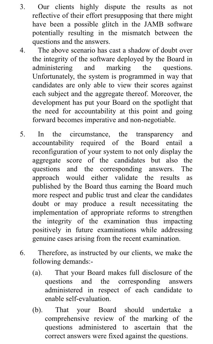 winexviv's tweet image. We have taken our first legal step towards JAMB using the Freedom of Information Act.

We need the mark-sheet of all students released to them for review and also review all the glitches earlier raised especially on 24th, 25th, 26 and 28th of April.

JAMB has 7 days to respond to…