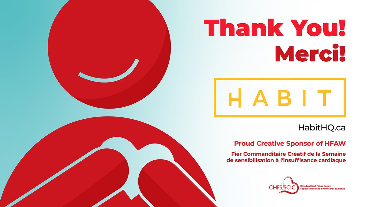 CHFS (@canhfsociety) on Twitter photo Huge shoutout to <a href="/habitHQ/">Habit Communications Inc.</a> for their incredible support during #HeartFailureWeekCan 2025! 👏
As our Official Creative Sponsor, their work has helped spread awareness & bring heart failure education to more Canadians. Thank you, Habit! Learn more: HabitHQ.ca Huge shoutout to <a href="/habitHQ/">Habit Communications Inc.</a> for their incredible support during #HeartFailureWeekCan 2025! 👏
As our Official Creative Sponsor, their work has helped spread awareness & bring heart failure education to more Canadians. Thank you, Habit! Learn more: HabitHQ.ca