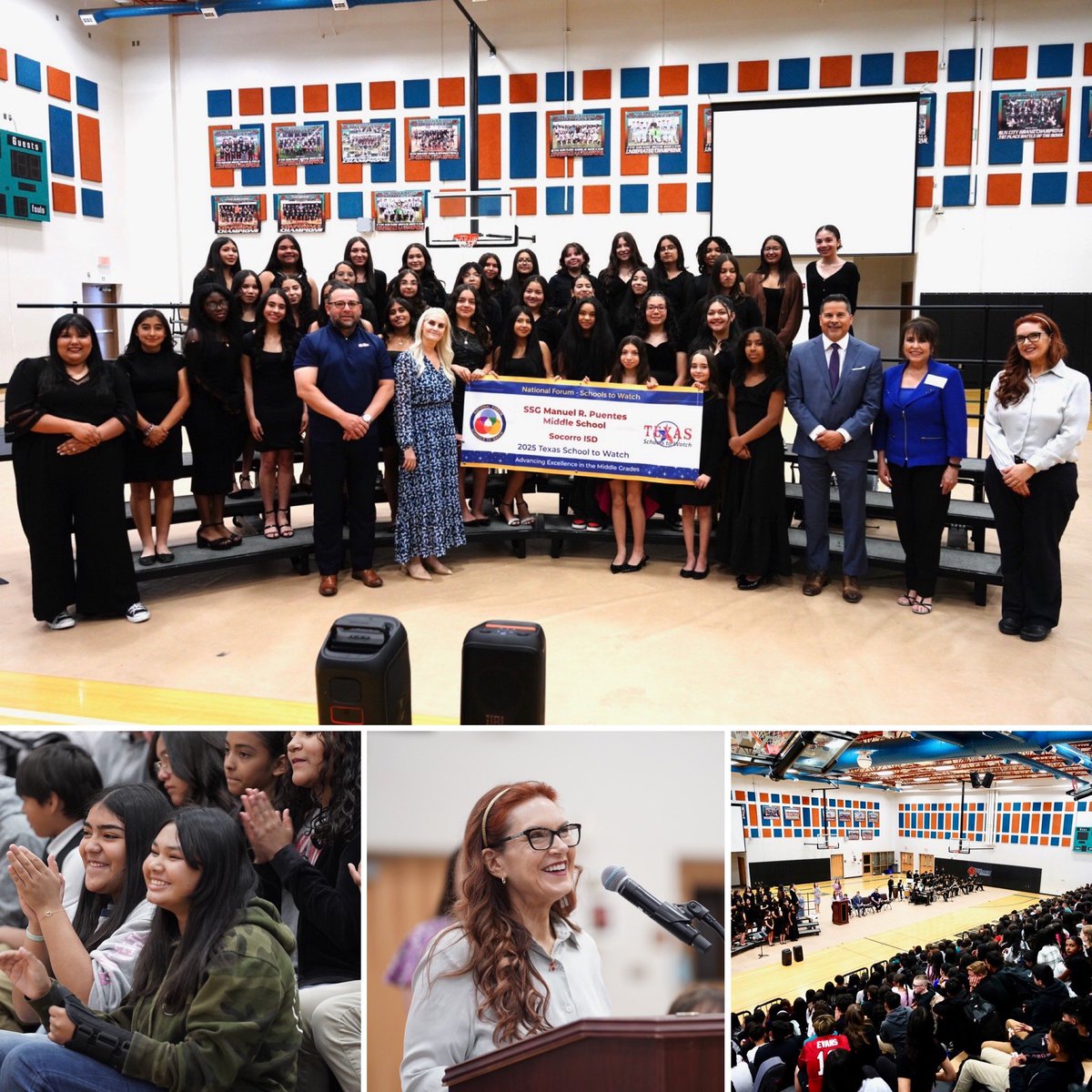 Hurshel Antwine MS and SSG Manuel R. Puentes MS are keeping an eye  on excellence! 👀 These two campuses have been recognized as Texas Schools to Watch by the National Forum and TASSP. Honored for their innovation, equity, and commitment to academic achievement, both schools