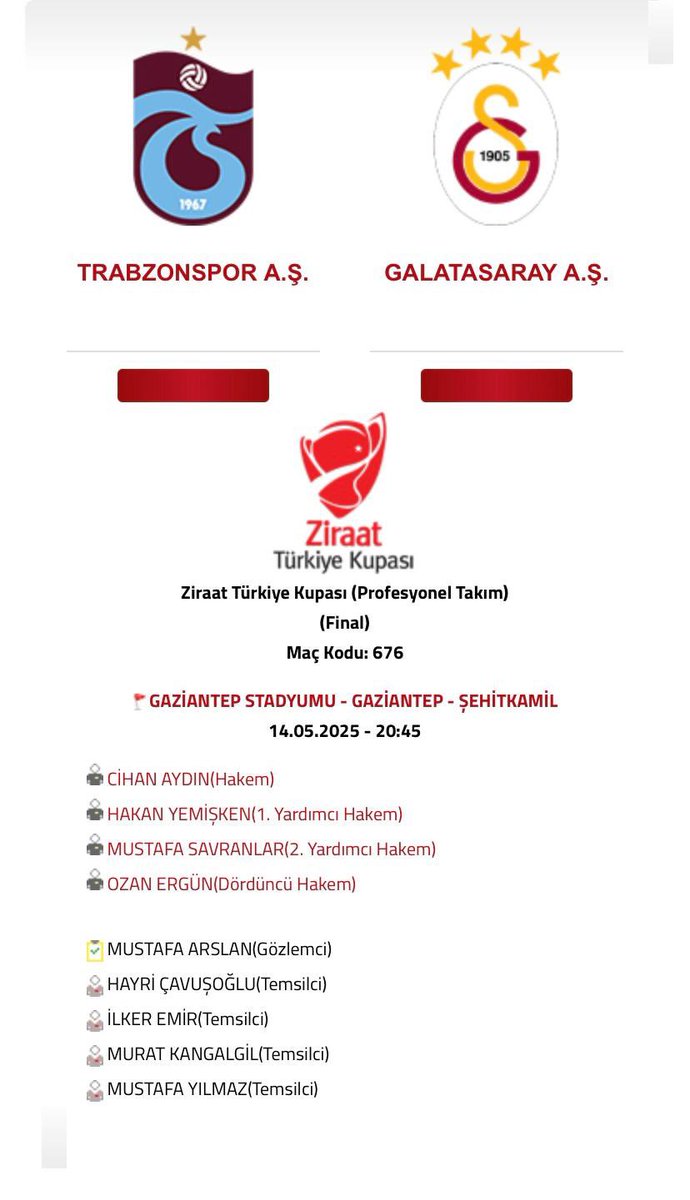 8 MART ARTÇILARI..

▪️MHK 4 gün arayla oynanacak Trabzonspor-Galatasaray maçlarının ikisine de aynı hakem gözlemcisini atadı!

▪️Mustafa Arslan (İzmir bölgesi) 8 Mart’ta kadro dışı bırakılan isimlerdendi.

▪️4 gün arayla aynı takımların oynadığı iki maça da aynı gözlemcinin