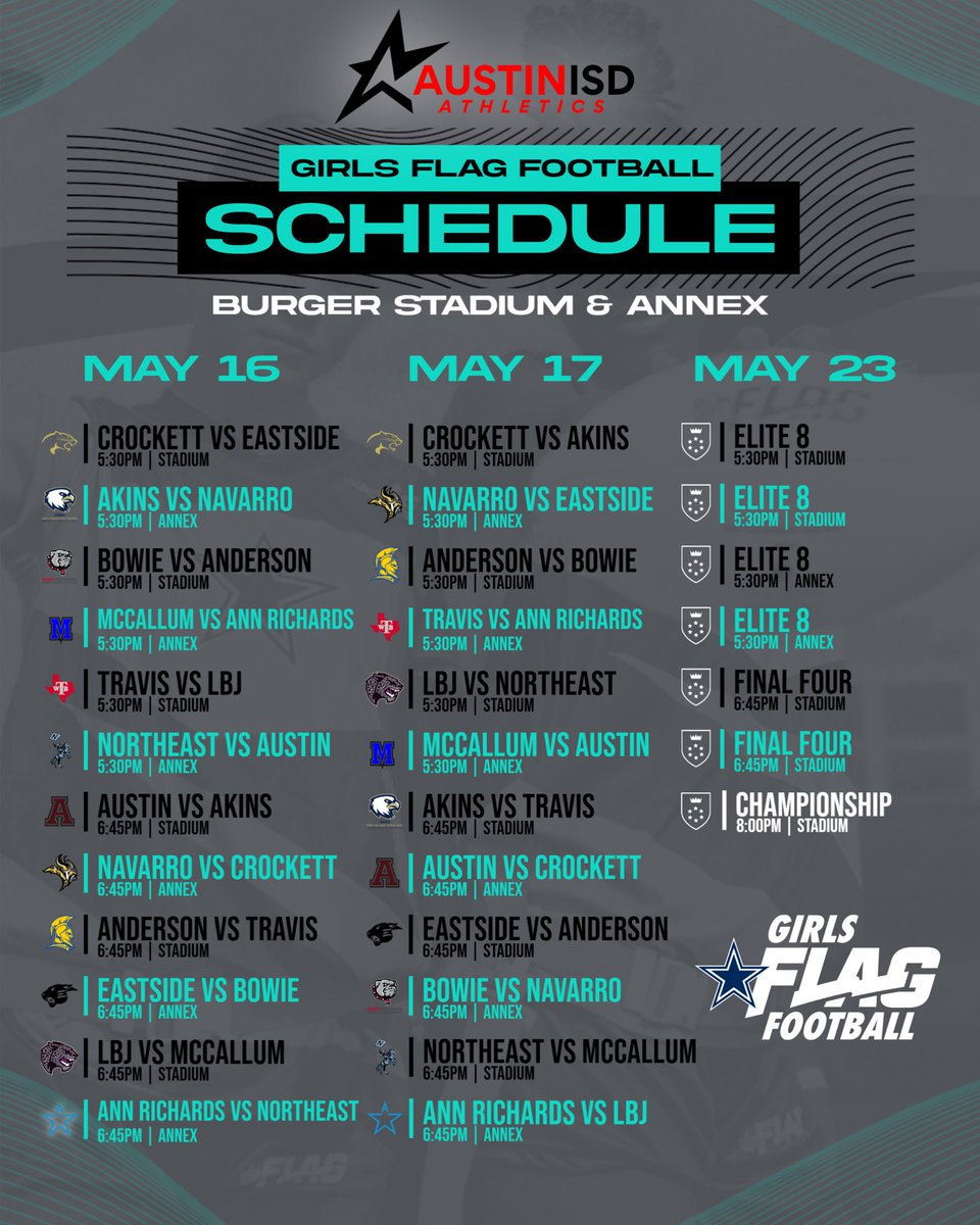 Cancel your weekend plans and join us at Burger for our Inaugural Girls Flag Football Tournament! Get ready for some Friday Night Lights in May 🏈 #jointhemovement
