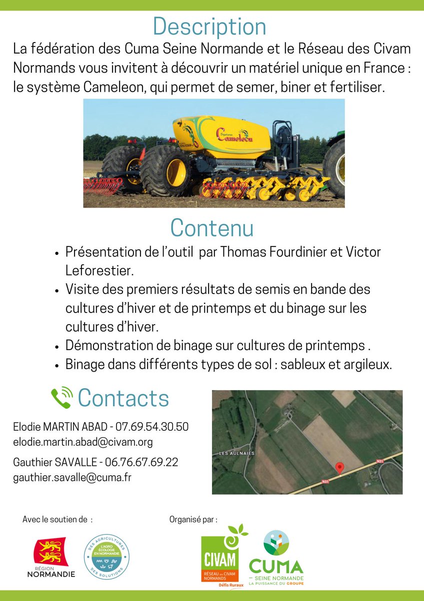 Victor Leforestier (@victorholistic) on Twitter photo Première démo pour cette machine unique en France 😀 L'occasion de voir les cultures implantées avec cet automne et ce printemps , dont du lin ! Ce sera sur la Ferme des Champs de Bray qui est bio 💪 On va parler écartements de semis, localisation d'engrais, semis en bande...😎🇸🇪 Première démo pour cette machine unique en France 😀 L'occasion de voir les cultures implantées avec cet automne et ce printemps , dont du lin ! Ce sera sur la Ferme des Champs de Bray qui est bio 💪 On va parler écartements de semis, localisation d'engrais, semis en bande...😎🇸🇪